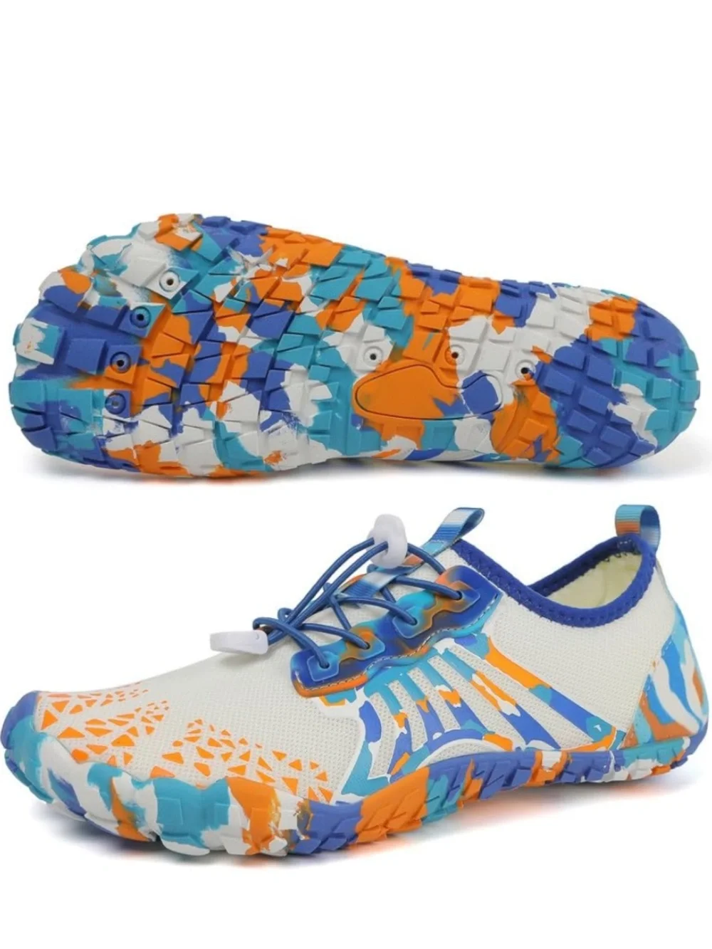 Kids Water Shoes in White, Blue & Orange Size 6/37